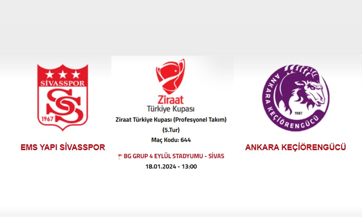 ZİRAAT TÜRKİYE KUPASI: EMS YAPI SİVASSPOR - ANKARA KEÇİÖRENGÜCÜ